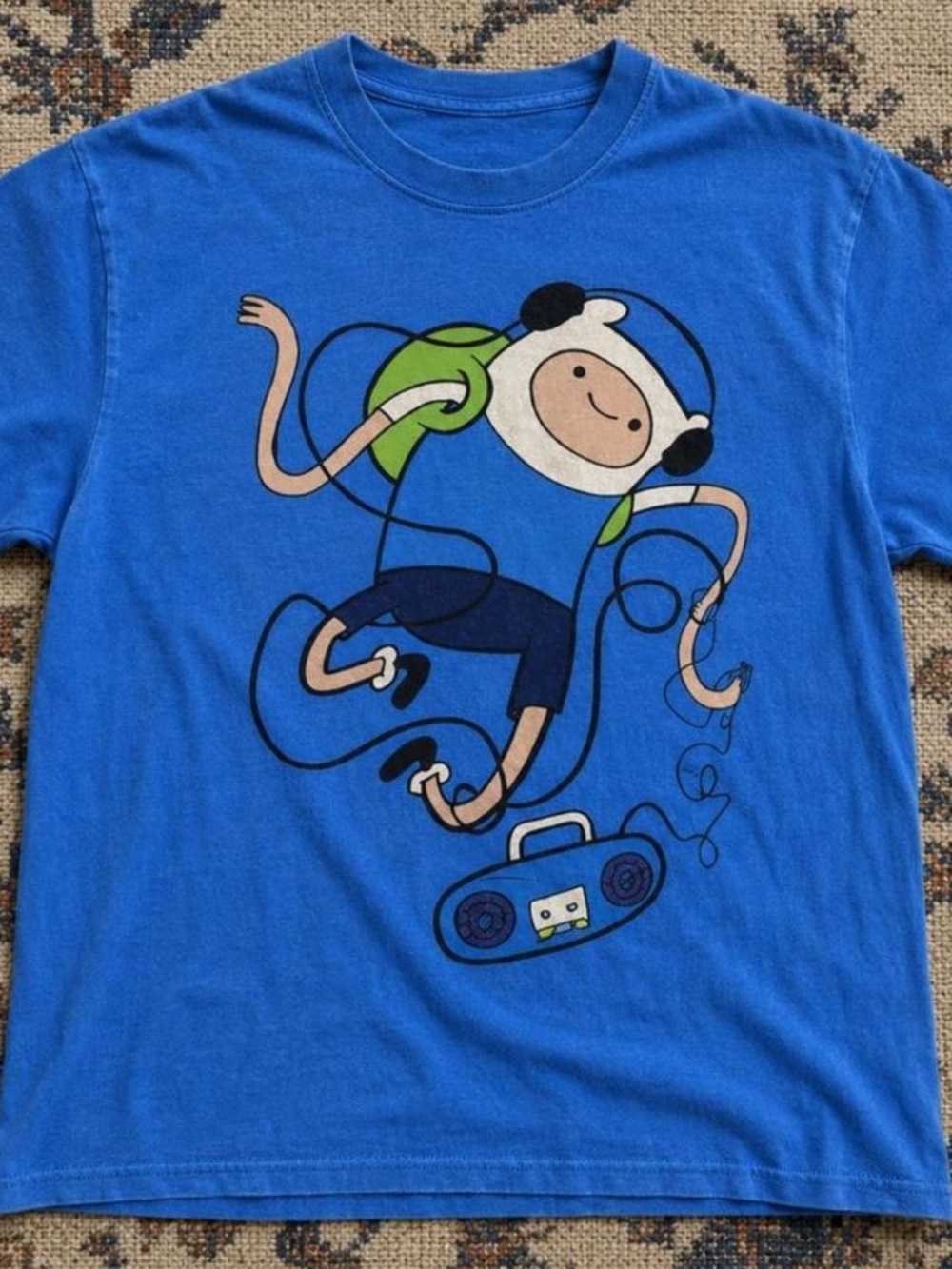 Gildan Royal Blue Adventure Time Finn Graphic T-shirt